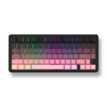 80Keys Wired+2.4G+Bluetooth 3modes RGB Lighting Mechanical Gaming Keyboard With Knob Hot-swappable