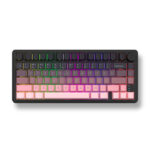 80Keys Wired+2.4G+Bluetooth 3modes RGB Lighting Mechanical Gaming Keyboard With Knob Hot-swappable - Image 8