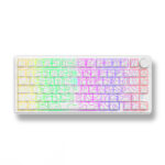 80Keys Wired+2.4G+Bluetooth 3modes RGB Lighting Mechanical Gaming Keyboard With Knob Hot-swappable - Image 5