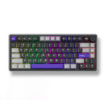 80Keys Wired+2.4G+Bluetooth 3modes RGB Lighting Mechanical Gaming Keyboard With Knob Hot-swappable - Image 4