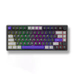 80Keys Wired+2.4G+Bluetooth 3modes RGB Lighting Mechanical Gaming Keyboard With Knob Hot-swappable - Image 3