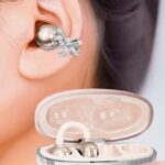 Open ear wireless earphones Diamond studded butterfly design fashion trends tws earbuds