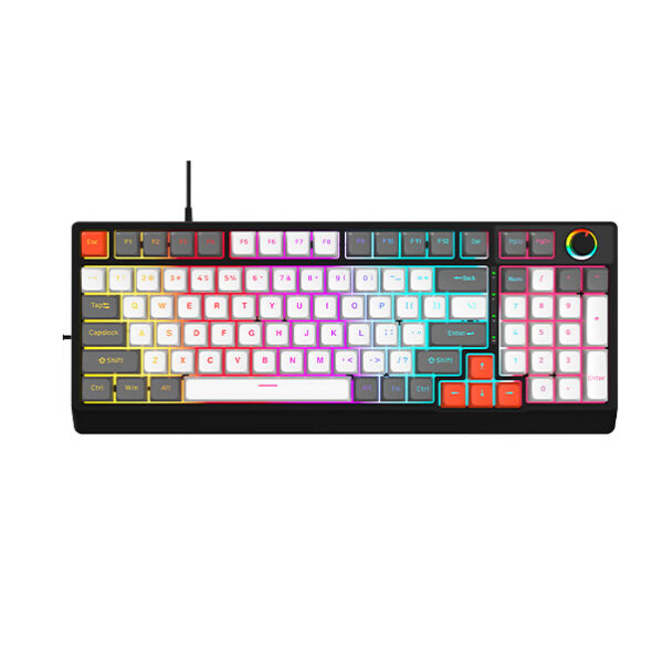 98Keys Wired RGB lighting full keys non-conflict mechanical gaming keyboard