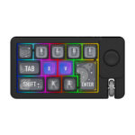 Tri-mode bluetooth macro programmable hot-swap mechanical gaming keyboard with knob