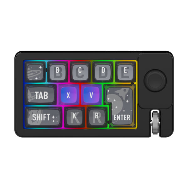 Tri-mode bluetooth macro programmable hot-swap mechanical gaming keyboard with knob