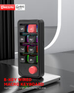 8keys wired macrop programmable hot-swap mechanical game keyboard with rgb light - Image 2