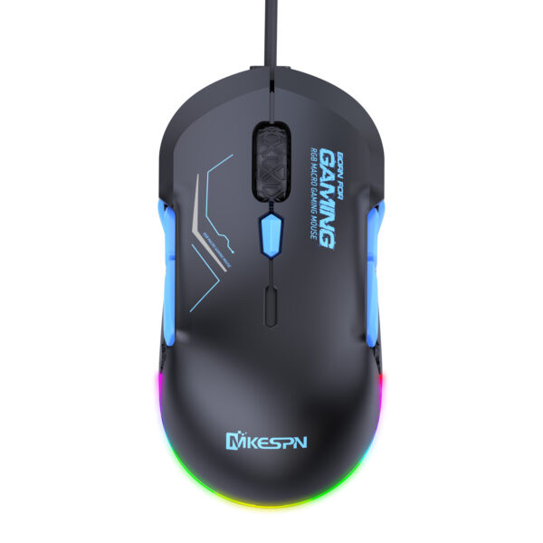 10Keys Programmable RGB Lighting 12800DPI Game Mouse For Both Right and Left Hand Use