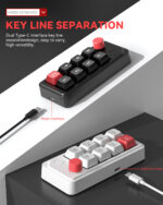 8keys wired macrop programmable hot-swap mechanical game keyboard with rgb light - Image 3