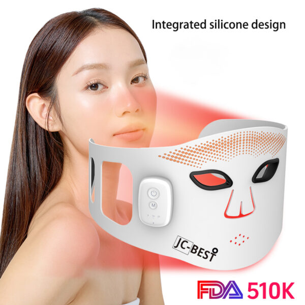 510k photon rejuvenation instrument beauty mask instrument magnetic wireless LED red light silicone mask facial mask instrument
