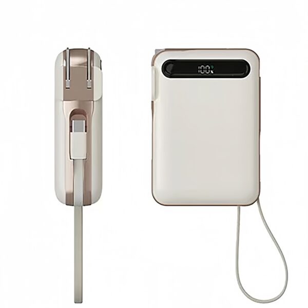 3C Mini Power Bank 10000mAh Fast Charger With 4cable Mobile Phone External Battery Charger