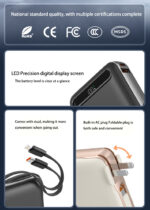 3C Mini Power Bank 10000mAh Fast Charger With 4cable Mobile Phone External Battery Charger - Image 5