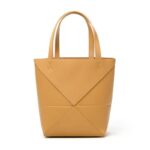 Women handbag puzzle fold top grain leather unique style large capacity single shoulder tote bag - Image 7