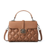 First layer cowhide women's handbag new luxury genuine leather Diamond lattice pattern - Image 6