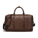 High quality waterproof PU leather travel luggage weekender bag gym sports tote bag - Image 4