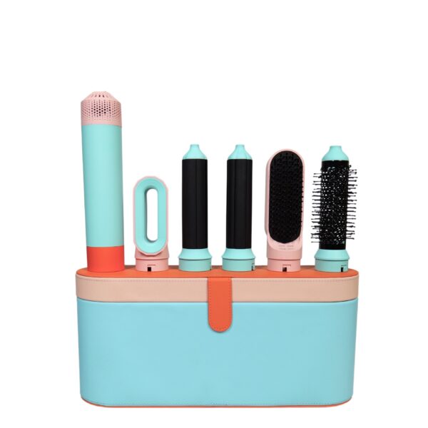 Blue blush multi styler 5 in 1 professional hair blow dryer brush hot air comb brush curling irons hair curler DIY set