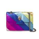 Luxury British Rainbow Bag With Contrasting Color Splicing Chain Crossbody Bag