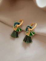 Chinese style color painted earrings China-Chic luxury fashion earrings - Image 6
