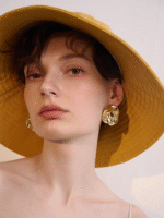 925 silver needle French fashionable high-end metal irregular twisted earrings - Image 3