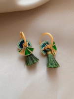Chinese style color painted earrings China-Chic luxury fashion earrings - Image 5