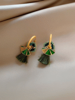 Chinese style color painted earrings China-Chic luxury fashion earrings - Image 3