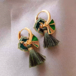 Chinese style color painted earrings China-Chic luxury fashion earrings - Image 2