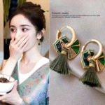 Chinese style color painted earrings China-Chic luxury fashion earrings