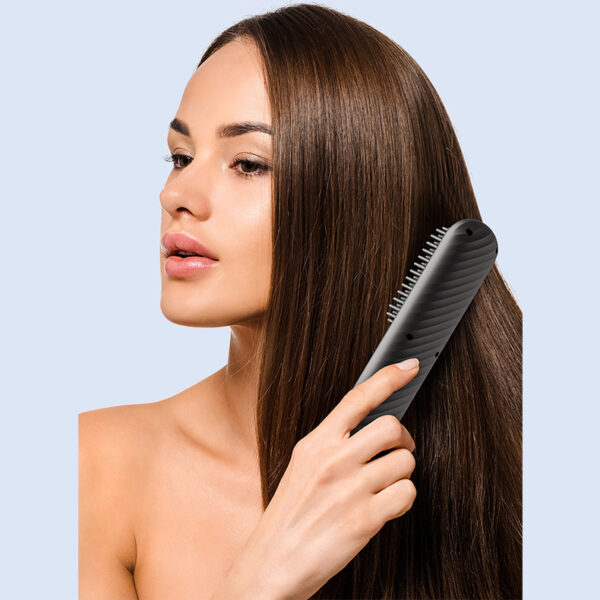 Wireless hair staightener hot comb heating professional electric brush smoot hairstyle iron