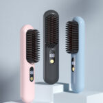 Wireless hair staightener hot comb heating professional electric brush smoot hairstyle iron - Image 2